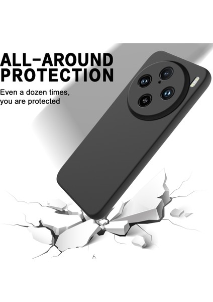 Vivo X100 Pro 5g Kılıf Slim-Fit Telefon Kılıfı Sıvı Silikon Telefon Kabuğu Kayışlı-Siyah (Yurt Dışından) fiyatları