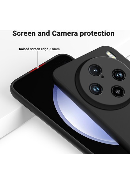 Vivo X100 Pro 5g Kılıf Slim-Fit Telefon Kılıfı Sıvı Silikon Telefon Kabuğu Kayışlı-Siyah (Yurt Dışından) fırsatları