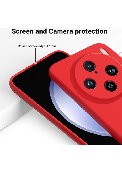 Vivo X100 Pro 5g Kılıf Slim-Fit Telefon Kılıfı Sıvı Silikon Telefon Kabuğu Kayışlı-Kırmızı (Yurt Dışından) fırsatları