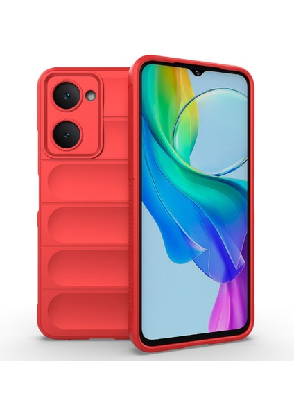 Vivo Y03/Y18 4G/Y28S 5g Darbeye Dayanıklı Kılıf Yumuşak Tpu Cep Telefonu Kılıfı-Kırmızı (Yurt Dışından)