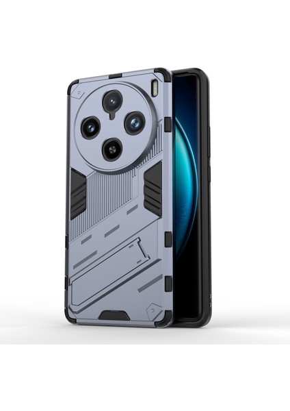Vivo X100 Pro 5g Kickstand Telefon Kılıfı Çift Katmanlı Şok Emici Kapak-Gri (Yurt Dışından)