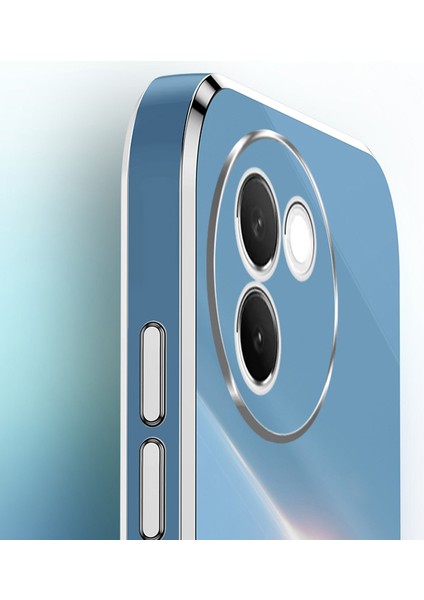 Xınlı Vivo V30E 5g Kılıf Tpu Telefon Kılıfı Halka Tutucu Galvanik Altın Kenar-Siyah (Yurt Dışından)