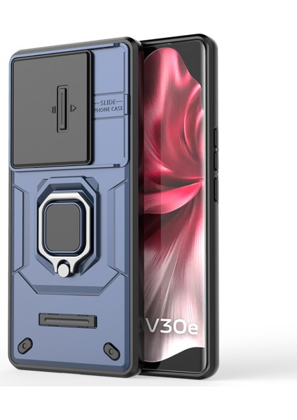 Vivo V30E 5g Telefon Kılıfı Pc+Tpu Destekli Telefon Kılıfı Lens Kapağı-Mavi (Yurt Dışından) fırsatları