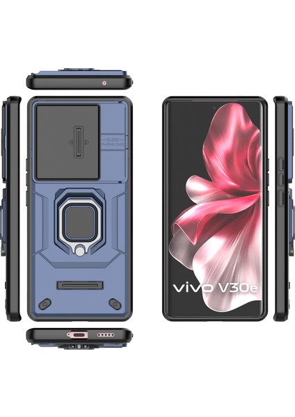 Vivo V30E 5g Telefon Kılıfı Pc+Tpu Destekli Telefon Kılıfı Lens Kapağı-Mavi (Yurt Dışından) indirimleri
