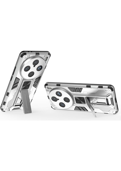 Vivo X100 Pro 5g Telefon Kılıfı Kickstand Pc+Tpu Düşme Önleyici Kılıf-Gümüş (Yurt Dışından) modelleri