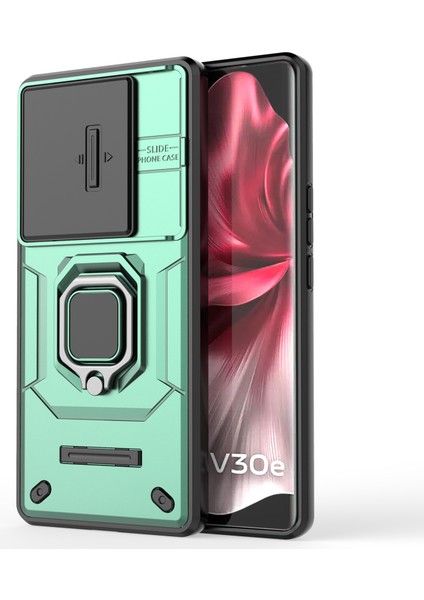 Vivo V30E 5g Telefon Kılıfı Pc+Tpu Destekli Telefon Kılıfı Lens Kapağı-Yeşil (Yurt Dışından) fırsatları