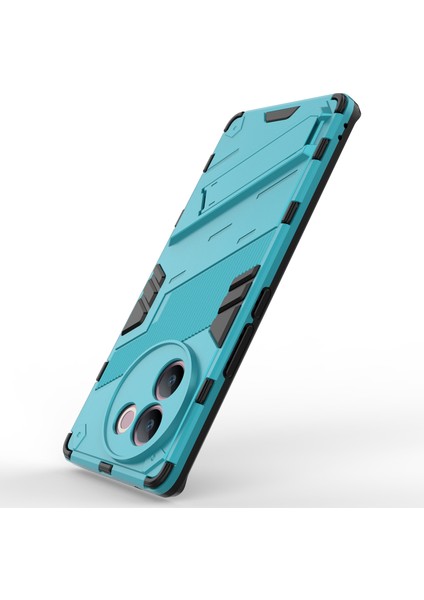 Vivo V30E 5g Kickstand Kılıfı Pc+Tpu Darbeye Dayanıklı Çizilmez Telefon Kılıfı-Bebek Mavisi (Yurt Dışından)