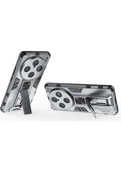 Vivo X100 Pro 5g Telefon Kılıfı Kickstand Pc+Tpu Düşmeye Lı Kılıf-Gri (Yurt Dışından) modelleri