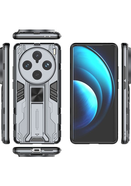 Vivo X100 Pro 5g Telefon Kılıfı Kickstand Pc+Tpu Düşmeye Lı Kılıf-Gri (Yurt Dışından) fırsatları