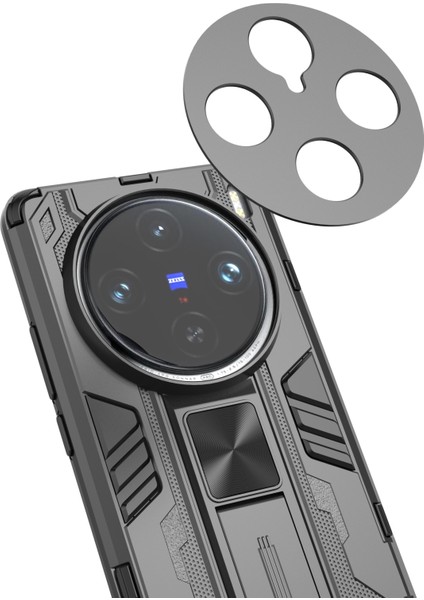 Vivo X100 Pro 5g Telefon Kılıfı Kickstand Pc+Tpu Düşmeye Lı Kılıf-Gri (Yurt Dışından) indirimleri