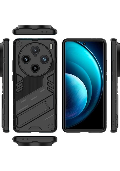 Vivo X100 Pro 5g Kickstand Telefon Kılıfı Çift Katmanlı Şok Emici Kapak-Siyah (Yurt Dışından) fırsatları