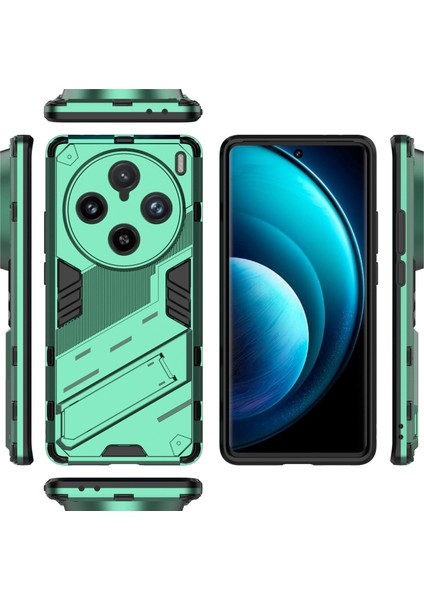 Vivo X100 Pro 5g Kickstand Telefon Kılıfı Çift Katmanlı Şok Emici Kapak-Yeşil (Yurt Dışından) fırsatları