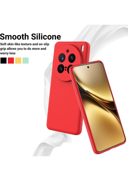 Vivo X200 Pro 5g Kılıf Sıvı Silikon Telefon Arka Kapağı El Kayışı Ile-Kırmızı (Yurt Dışından) modelleri