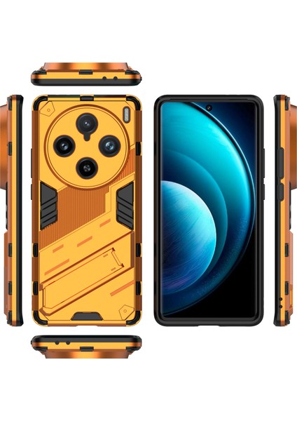 Vivo X100 Pro 5g Kickstand Telefon Kılıfı Çift Katmanlı Şok Emici Kapak-Turuncu (Yurt Dışından) fırsatları