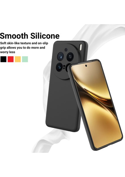 Vivo X200 Pro 5g Kılıf Sıvı Silikon Telefon Arka Kapağı El Kayışı Ile-Siyah (Yurt Dışından) modelleri