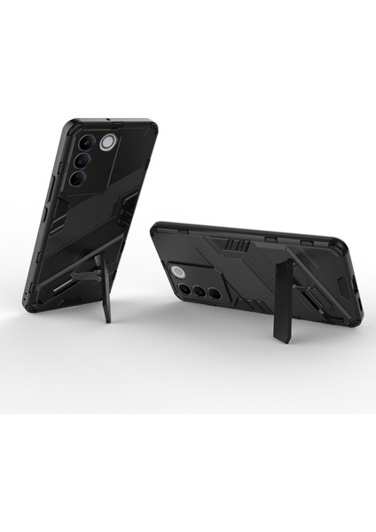 Vivo S16E 5g Için Düşmeye Karşı Telefon Kılıfı, Destekli Yumuşak Tpu Sert Pc Telefon Arka Kapağı-Siyah (Yurt Dışından) fiyatları