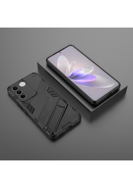 Vivo S16E 5g Için Düşmeye Karşı Telefon Kılıfı, Destekli Yumuşak Tpu Sert Pc Telefon Arka Kapağı-Siyah (Yurt Dışından) fırsatları