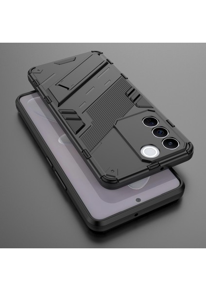 Vivo S16E 5g Için Düşmeye Karşı Telefon Kılıfı, Destekli Yumuşak Tpu Sert Pc Telefon Arka Kapağı-Siyah (Yurt Dışından) indirimleri