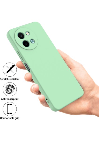 Vivo Y38 5g Kılıf Sıvı Silikon Koruyucu Telefon Kılıfı Kayışlı-Yeşil (Yurt Dışından) fiyatları