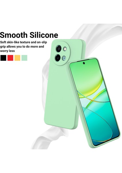 Vivo Y38 5g Kılıf Sıvı Silikon Koruyucu Telefon Kılıfı Kayışlı-Yeşil (Yurt Dışından) modelleri