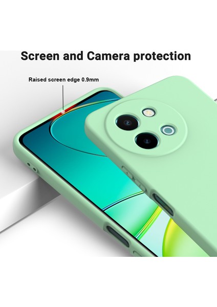 Vivo Y38 5g Kılıf Sıvı Silikon Koruyucu Telefon Kılıfı Kayışlı-Yeşil (Yurt Dışından) fırsatları