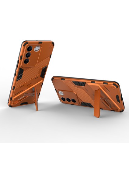 Vivo S16E 5g Için Düşmeye Karşı Telefon Kılıfı, Kickstand Yumuşak Tpu Sert Pc Telefon Arka Kapağı-Turuncu (Yurt Dışından) modelleri