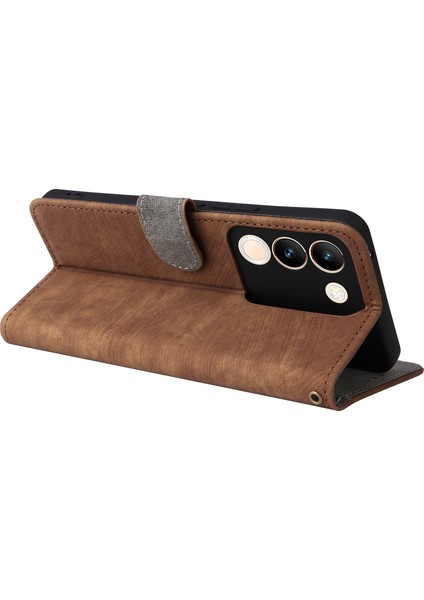 Vivo V29E(GLOBAL)5G/Y200(HINDISTAN)5G Kılıf Rfıd Engelleme Cüzdan Standı Kılıfı Kayışlı-Kahverengi (Yurt Dışından) fırsatları