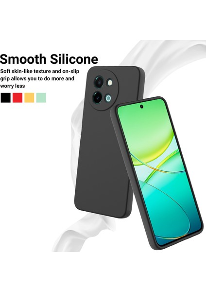 Vivo Y38 5g Kılıf Sıvı Silikon Koruyucu Telefon Kılıfı Kayışlı-Siyah (Yurt Dışından) modelleri
