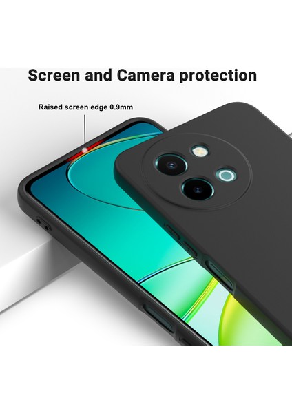 Vivo Y38 5g Kılıf Sıvı Silikon Koruyucu Telefon Kılıfı Kayışlı-Siyah (Yurt Dışından) fırsatları