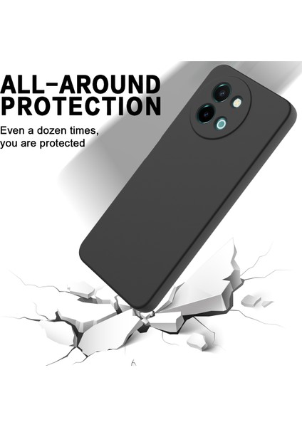 Vivo Y38 5g Kılıf Sıvı Silikon Koruyucu Telefon Kılıfı Kayışlı-Siyah (Yurt Dışından) indirimleri