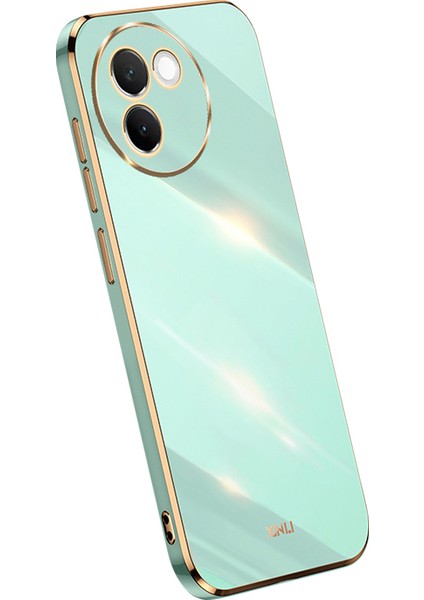 Xınlı Vivo V30E 5g Kılıf Galvanik Esnek Tpu Cep Telefonu Kılıfı-Camgöbeği (Yurt Dışından)