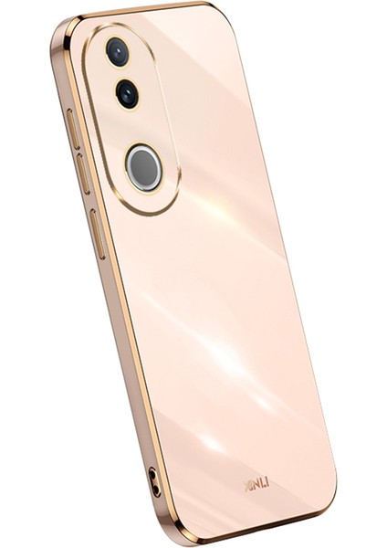 Xınlı Vivo V50 5g Kılıf Tpu Telefon Kılıfı Galvanik Çerçeveli-Pembe (Yurt Dışından)