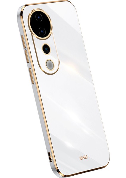 Xınlı Vivo S19 Pro 5g Kılıf Galvanik Yumuşak Tpu Koruyucu Telefon Kılıfı-Beyaz (Yurt Dışından)