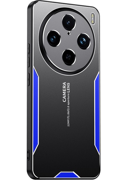 Vivo X100 Pro 5g Sert Alüminyum Alaşımlı Cep Telefonu Kılıfı Toz Geçirmez Telefon Kılıfı-Mavi (Yurt Dışından)