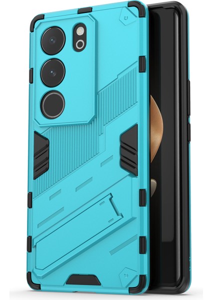 Vivo S17 5G/S17 Pro 5g Kickstand Arka Kapak Darbeye Dayanıklı Pc+Tpu Telefon Kılıfı-Bebek Mavisi (Yurt Dışından)
