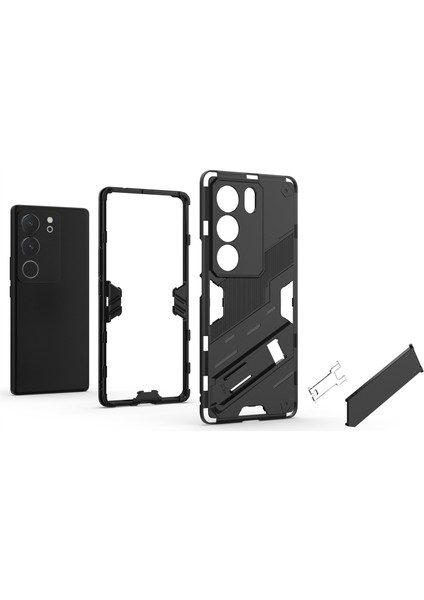 Vivo S17 5G/S17 Pro 5g Kickstand Arka Kapak Darbeye Dayanıklı Pc+Tpu Telefon Kılıfı-Gri (Yurt Dışından) fiyatları