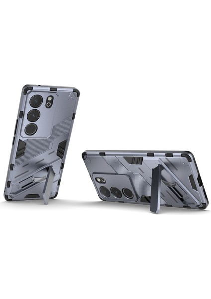 Vivo S17 5G/S17 Pro 5g Kickstand Arka Kapak Darbeye Dayanıklı Pc+Tpu Telefon Kılıfı-Gri (Yurt Dışından) modelleri