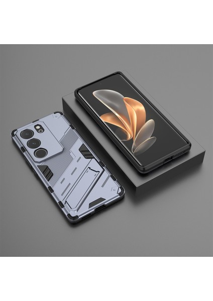 Vivo S17 5G/S17 Pro 5g Kickstand Arka Kapak Darbeye Dayanıklı Pc+Tpu Telefon Kılıfı-Gri (Yurt Dışından) indirimleri