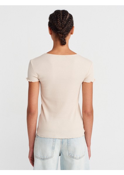 31935 Kısa Kollu T-Shirt-Bej fiyatları