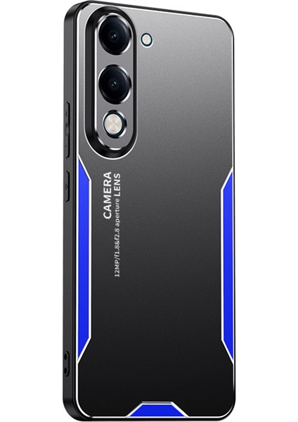 Vivo Y04 4G/Y29S 5g Telefon Kılıfı Alüminyum Alaşımlı Tpu Pc Arka Kapak-Mavi (Yurt Dışından)