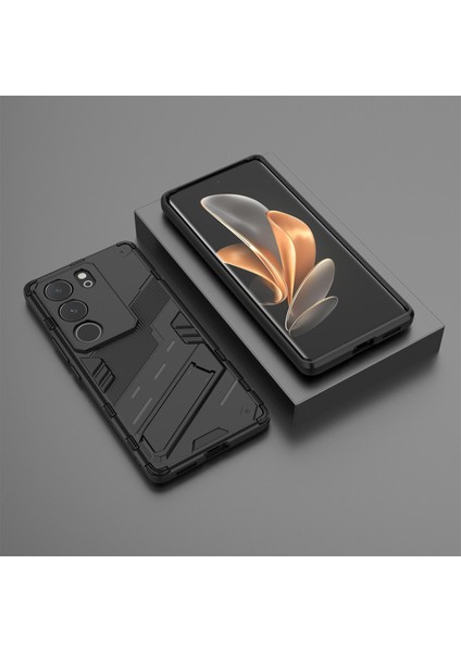 Vivo S17 5G/S17 Pro 5g Kickstand Arka Kapak Darbeye Dayanıklı Pc+Tpu Telefon Kılıfı-Siyah (Yurt Dışından) indirimleri