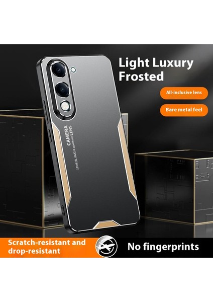 Vivo Y04 4G/Y29S 5g Telefon Kılıfı Alüminyum Alaşımlı Tpu Pc Arka Kapak-Kırmızı (Yurt Dışından) modelleri