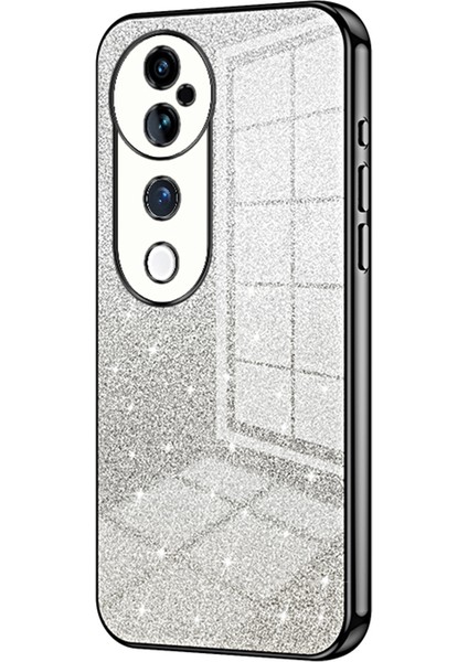 Vivo S19 Pro 5g Kılıf Parıltılı Parıltılı Yumuşak Tpu Degrade Renkli Telefon Kılıfı-Siyah (Yurt Dışından)