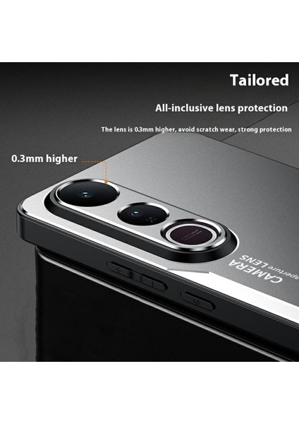 Vivo V50 Lite 4g Telefon Kılıfı Alüminyum Alaşımlı Tpu Pc Arka Kapak-Gümüş (Yurt Dışından) indirimleri