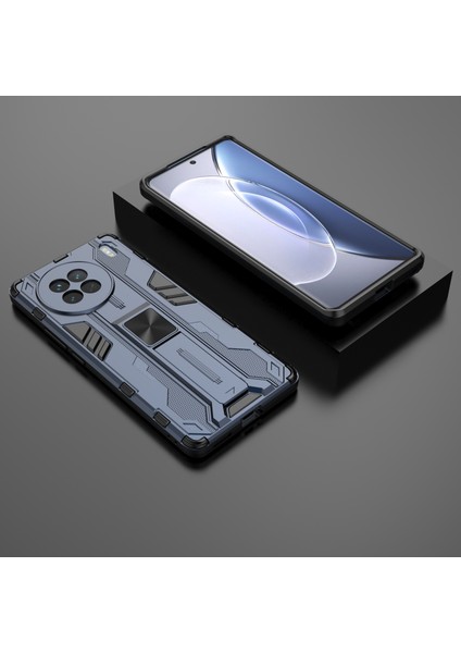 Vivo X90 5g Sert Pc Yumuşak Tpu Çift Katmanlı Düşmeye Karşı Telefon Kılıfı Kamera Koruması Ayaklık Kapağı-Mavi (Yurt Dışından) indirimleri
