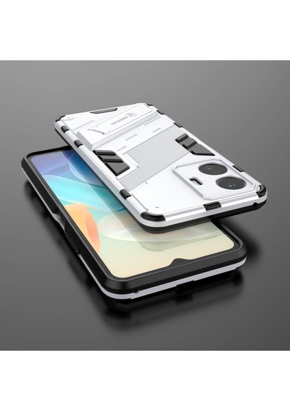 Vivo Y77 5g Hibrit Tpu+Pc Telefon Kılıfı Kickstand Çizilmez Cep Telefonu Arka Kapağı-Beyaz (Yurt Dışından) fırsatları