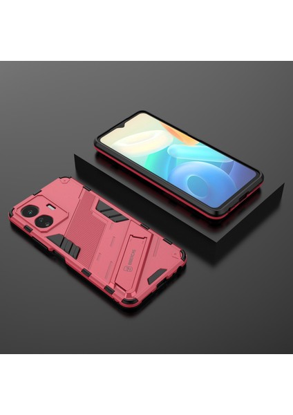 Vivo Y77 5g Hibrit Tpu+Pc Telefon Kılıfı Kickstand Çizilmez Cep Telefonu Arka Kapağı-Gül (Yurt Dışından) indirimleri