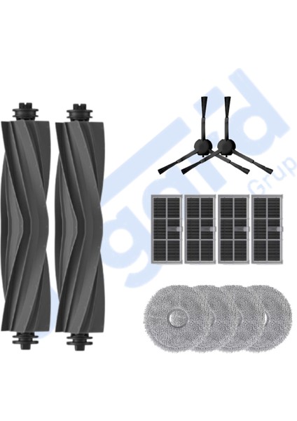 Dreame X30PRO-L10S Pro ULTRA-X30 Ultra Uyumlu 2 Ana Fırça 2 Yan Fırça 4 Filtre 4 Mop