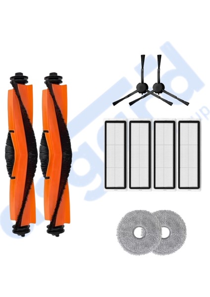 Dreame X20 MAX-X20 Pro Uyumlu 2 Ana Fırça 2 Yan Fırça 4 Filtre 2 Mop