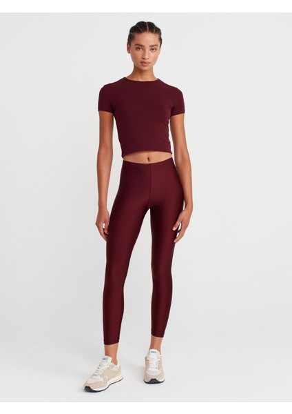 4001 Naylon Tayt-Bordo